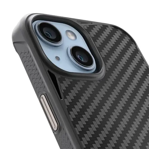 REBEL Case for iPhone 14/iPhone 13 Case [Gen-5 Aramid Fiber] Strong MagSafe Compatible, Grippy Sides, Shockproof Corners, Metal Buttons, Upgraded Protective Design, 6.1 Inch Phone 2022/2021 (Black) - 2