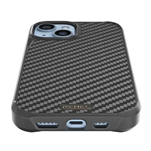REBEL Case for iPhone 14/iPhone 13 Case [Gen-5 Aramid Fiber] Strong MagSafe Compatible, Grippy Sides, Shockproof Corners, Metal Buttons, Upgraded Protective Design, 6.1 Inch Phone 2022/2021 (Black) - 4