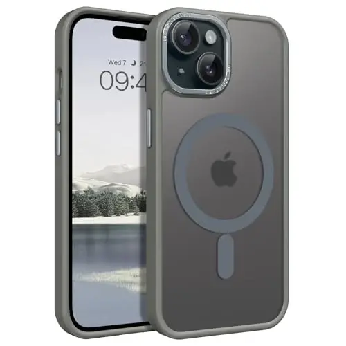 iPhone 15 için BENTOBEN Kılıfı, iPhone15 Telefon Kılıfı MagSafe ile Uyumlu, Yarı Saydam Mat Manyetik Kapak Darbeye Dayanıklı Kadın Kız Koruyucu Sevimli Kılıf iPhone 15 6.1