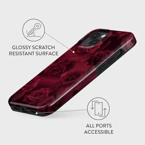 BURGA Phone Case for iPhone 15 - Cute, Trendy, Aesthetic, Pattern Phone Cover, Hard Shell Protection - fits Apple iPhone 15 Case for Women and Men - 3