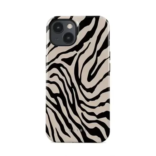 BURGA Phone Case for iPhone 15 - Cute, Trendy, Aesthetic, Pattern Phone Cover, Hard Shell Protection - fits Apple iPhone 15 Case for Women and Men - BURGA