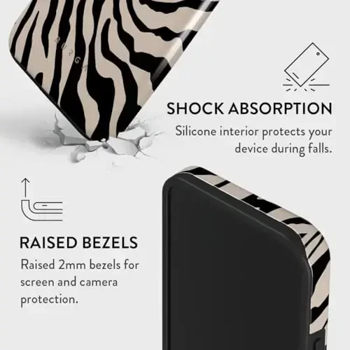 BURGA Phone Case for iPhone 15 - Cute, Trendy, Aesthetic, Pattern Phone Cover, Hard Shell Protection - fits Apple iPhone 15 Case for Women and Men - 4