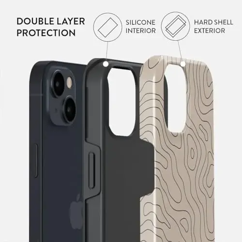 BURGA Phone Case for iPhone 15 - Cute, Trendy, Aesthetic, Pattern Phone Cover, Hard Shell Protection - fits Apple iPhone 15 Case for Women and Men - BURGA (1)