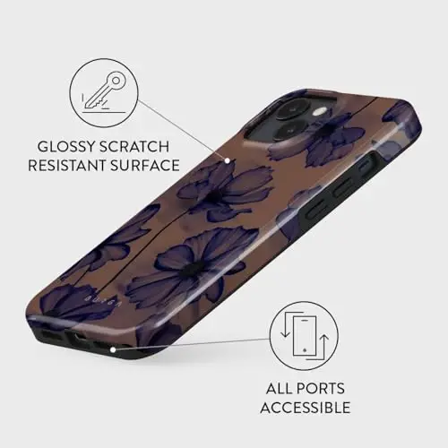 BURGA Phone Case for iPhone 15 - Cute, Trendy, Aesthetic, Pattern Phone Cover, Hard Shell Protection - fits Apple iPhone 15 Case for Women and Men - 3
