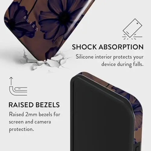 BURGA Phone Case for iPhone 15 - Cute, Trendy, Aesthetic, Pattern Phone Cover, Hard Shell Protection - fits Apple iPhone 15 Case for Women and Men - 4