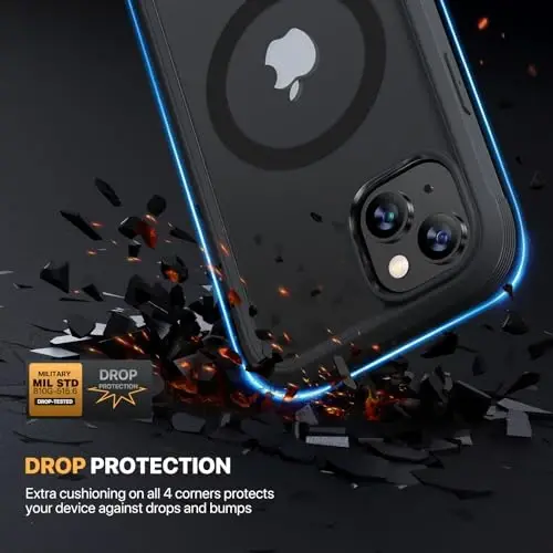 Diaclara Magnetic Designed for iPhone 15 Case, Compatible with MagSafe Built-in Touch Sensitive Anti-Scratch Screen Protector, with Camera Lens Protector for iPhone 15 6.1