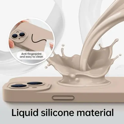 Magnetic for iPhone 15 Case with Screen Protector - Wireless Charging Compatible - Upgraded Camera Protection - Silicone Shockproof Protective Phone Case for iPhone 15 6.1