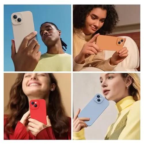 iPhone 15 için Ekran Koruyuculu Manyetik Kılıf - Kablosuz Şarj Uyumlu - Geliştirilmiş Kamera Koruması - iPhone 15 6.1