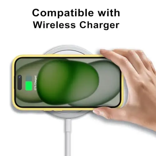 LoeoeL for iPhone 15 Case Clear, Transparent Hybrid 15 Phone Case [Hard Plastic & Soft Silicone Bumper] Acrylic Non Yellowing Thin Slim Protective Cover for Women, Yellow - 8