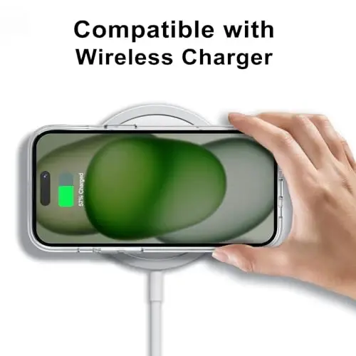 LoeoeL for iPhone 15 Case Clear, Transparent Hybrid 15 Phone Case [Hard Plastic & Soft Silicone Bumper] Acrylic Non Yellowing Thin Slim Protective Cover for Women, Crystal Clear - 7