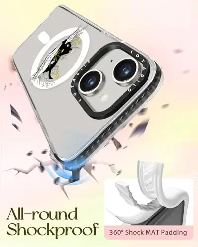 iPhone 15 için Lotadilo Kadın Kılıfı - Kız Çocukları Kawaii Tasarımı Magsafe Manyetik Yüzük Tutucu Standı ile Uyumlu Kedi Çiçek Telefon Kılıfları Estetik Kız TPU Funda 15 - 6