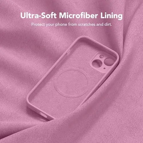 SuydanBox Magnetic for iPhone 15 Case, Compatible with MagSafe, [Screen Protector + Full Camera Protection], Silicone Shockproof Anti-Scratch Protective Phone Case for iPhone 15 6.1