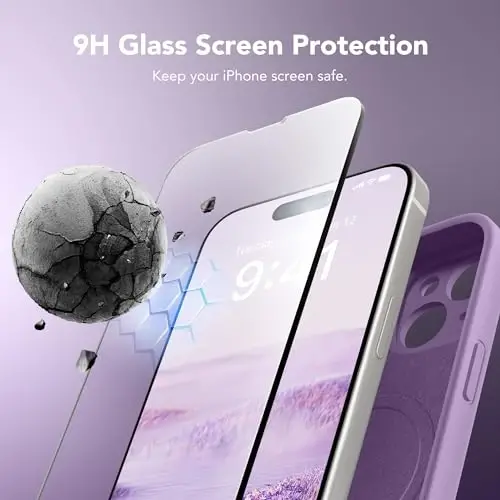 SuydanBox Magnetic for iPhone 15 Case, Compatible with MagSafe, [Screen Protector + Full Camera Protection], Silicone Shockproof Anti-Scratch Protective Phone Case for iPhone 15 6.1