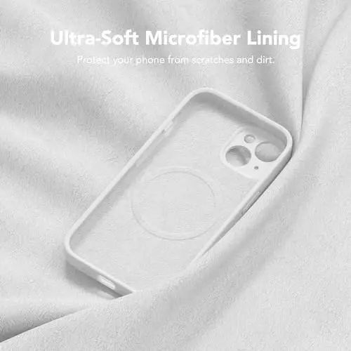 SuydanBox Magnetic for iPhone 15 Case, Compatible with MagSafe, [Screen Protector + Full Camera Protection], Silicone Shockproof Anti-Scratch Protective Phone Case for iPhone 15 6.1