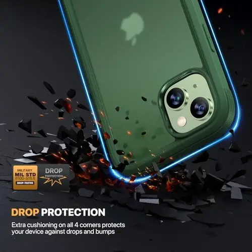 Diaclara Designed for iPhone 15 Case, Full Body Rugged Case with Built-in Touch Sensitive Anti-Scratch Screen Protector, with Camera Lens Protector for iPhone 15 6.1
