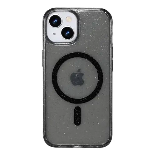 Tigowos for iPhone 15 Glitter case Fits MagSafe Anti-Stain Non-Yellowing Shockproof Impact Case Fits iPhone 15 Phone Cases 6.1