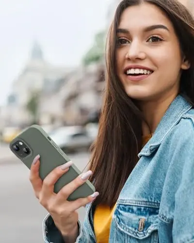 BUYDOT for iPhone 15 Case Liquid Silicone Slim Shockproof Protective Cover 6.1 Inch Anti-Scratch Drop Protection,Calke Green - 7