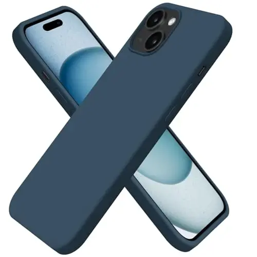BUYDOT for iPhone 15 Case Liquid Silicone Slim Shockproof Protective Cover 6.1 Inch Anti-Scratch Drop Protection,Cobalt Blue - 1