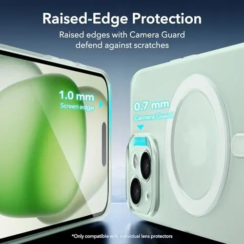 ESR for iPhone 15 Case, Compatible with MagSafe, Military-Grade Protection, Resists Yellowing and Scratches, Magnetic Phone Case for iPhone 15, Zero Series, Frosted Green | Compatible with MagSafe, Slim, Military-Grade Drop Protection, Resists Scratc 