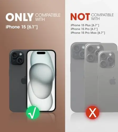 iPhone 15 Kılıfı için SUPCASE, [Unicorn Beetle Pro] [Dahili Destek ve Kemer Klipsi] [Askeri Sınıf Koruma] 360 Tam Gövde Ağır Hizmet Sağlam Telefon Kılıfı iPhone 15 (2023), Siyah - SUPCASE (1)