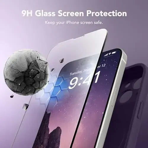 SuydanBox Magnetic for iPhone 15 Case, Compatible with MagSafe, [Screen Protector + Full Camera Protection], Silicone Shockproof Anti-Scratch Protective Phone Case for iPhone 15 6.1