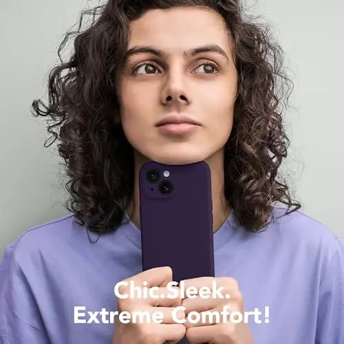 SuydanBox Magnetic for iPhone 15 Case, Compatible with MagSafe, [Screen Protector + Full Camera Protection], Silicone Shockproof Anti-Scratch Protective Phone Case for iPhone 15 6.1