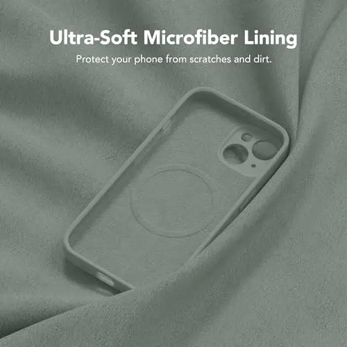 SuydanBox Magnetic for iPhone 15 Case, Compatible with MagSafe, [Screen Protector + Full Camera Protection], Silicone Shockproof Anti-Scratch Protective Phone Case for iPhone 15 6.1