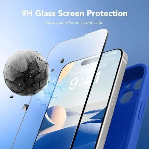 SuydanBox Magnetic for iPhone 15 Case, Compatible with MagSafe, [Screen Protector + Full Camera Protection], Silicone Shockproof Anti-Scratch Protective Phone Case for iPhone 15 6.1