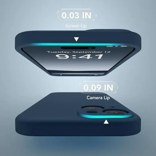 SuydanBox Magnetic for iPhone 15 Case, Compatible with MagSafe, [Screen Protector + Full Camera Protection], Silicone Shockproof Anti-Scratch Protective Phone Case for iPhone 15 6.1