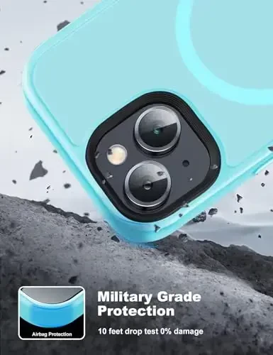 Tigowos for iPhone 15 case Compatible with MagSafe, Matte Skin-Feeling Shockproof case for iPhone 15 Cases 6.1