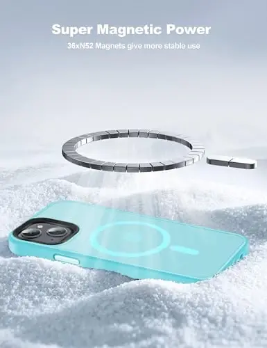 Tigowos for iPhone 15 case Compatible with MagSafe, Matte Skin-Feeling Shockproof case for iPhone 15 Cases 6.1
