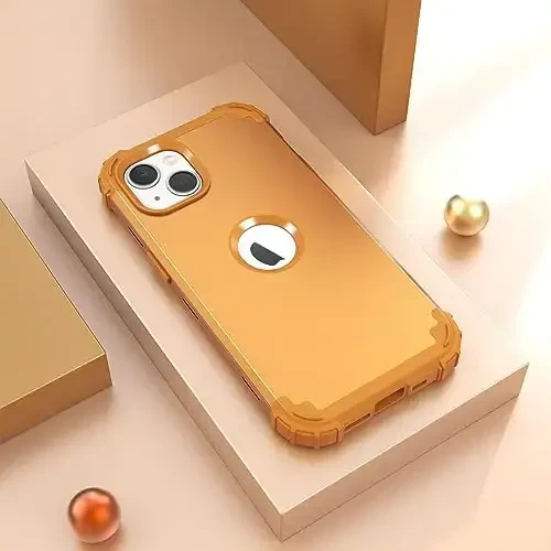 IDweel for iPhone 15 Plus Case with Screen Protector, 3 in 1 Shockproof Slim Fit Hybrid Heavy Duty Hard PC Cover Soft Silicone Bumper Full Body Case (Sundial) - 2