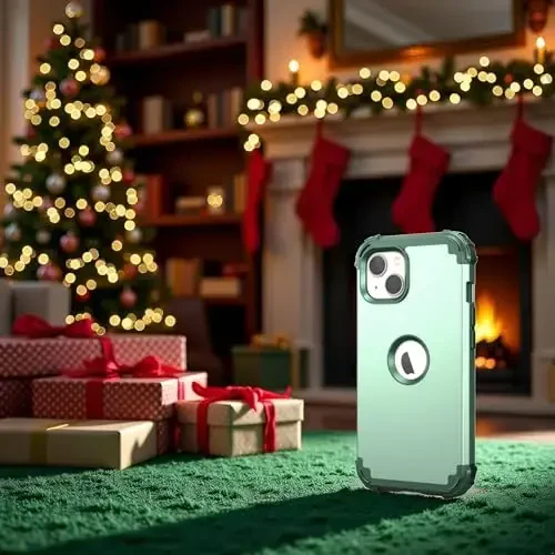 IDweel for iPhone 15 Plus Case with Screen Protector, 3 in 1 Shockproof Slim Fit Hybrid Heavy Duty Hard PC Cover Soft Silicone Bumper Full Body Case (Mint) - 5