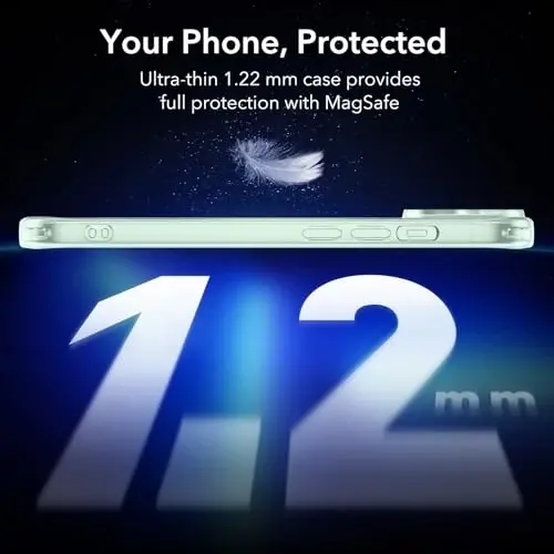 ESR for iPhone 15 Plus Case, Compatible with MagSafe, Military-Grade Protection, Resists Yellowing and Scratches, Magnetic Phone Case for iPhone 15 Plus, Zero Series, Frosted Green | Compatible with MagSafe, Slim, Military-Grade Drop Protection, Resi 