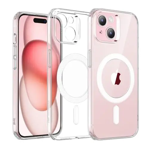 ESR for iPhone 15 Plus Case, Compatible with MagSafe, Military-Grade Protection, Resists Yellowing and Scratches, Magnetic Phone Case for iPhone 15 Plus, Zero Series, Clear 