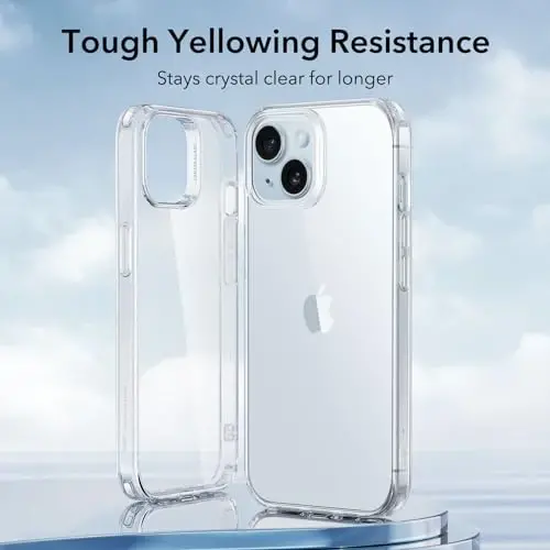 ESR Clear Case for iPhone 15 Plus Case, Shockproof Thin Cover, Yellowing-Resistant Slim Transparent TPU Phone Case, Zero Series, Clear - 3
