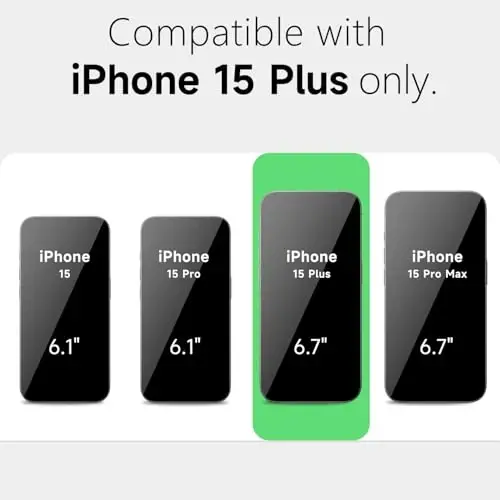 LoeoeL for iPhone 15 Plus Case Clear, Transparent Hybrid 15 Plus Phone Case [Hard Plastic & Soft Silicone Bumper] Acrylic Non Yellowing Thin Slim Protective Cover for Women, Teal - 2