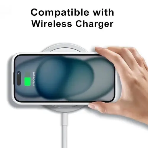 LoeoeL for iPhone 15 Plus Case Clear, Transparent Hybrid 15 Plus Phone Case [Hard Plastic & Soft Silicone Bumper] Acrylic Non Yellowing Thin Slim Protective Cover for Women, White - 6