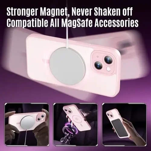 iPhone 15 Plus için Tasarlanmış Symcele Kılıfı, MagSafe Uyumlu, 2 Adet Gizlilik Ekran Koruyuculu, [Kamera Koruması] [4,5 Metre Askeri Düşme Koruması] Darbeye Dayanıklı Telefon Kılıfı, 6.7