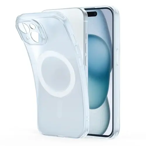 ESR for iPhone 15 Plus Case, Compatible with MagSafe, Military-Grade Protection, Resists Yellowing and Scratches, Magnetic Phone Case for iPhone 15 Plus, Zero Series, Frosted Blue | Compatible with MagSafe, Slim, Military-Grade Drop Protection, Resis 