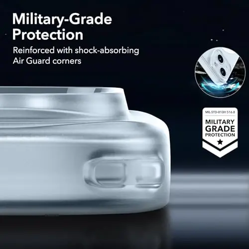 ESR for iPhone 15 Plus Case, Compatible with MagSafe, Military-Grade Protection, Resists Yellowing and Scratches, Magnetic Phone Case for iPhone 15 Plus, Zero Series, Frosted Blue | Compatible with MagSafe, Slim, Military-Grade Drop Protection, Resis - 2