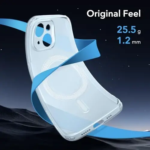 ESR for iPhone 15 Plus Case, Compatible with MagSafe, Military-Grade Protection, Resists Yellowing and Scratches, Magnetic Phone Case for iPhone 15 Plus, Zero Series, Frosted Blue | Compatible with MagSafe, Slim, Military-Grade Drop Protection, Resis - 3