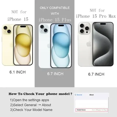 FABSPARK Phone Case for iPhone 15 Plus Case,Simple Wave Design Wavy Frame Soft Silicone Aesthetic for iPhone 15 Plus,Black - 3