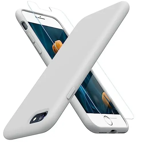 Miracase Compatible with iPhone 15 Plus Case, [Soft Anti-Scratch Microfiber Lining], Liquid Silicone Case Gel Rubber Shockproof Drop Protection Phone Case for iPhone 15 Plus, Stone 