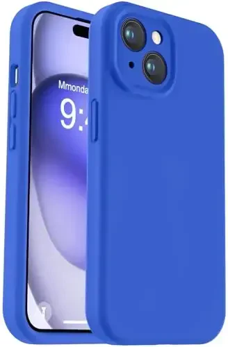 Vooii Compatible with iPhone 15 Plus Case, Upgrade Liquid Silicone [Enhanced Camera Protection] [Soft Anti-Scratch Microfiber Lining] Shockproof Phone Case for iPhone 15 Plus 6.7 inch - Klein Blue - VOOII