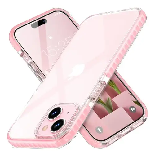 MATEPROX Compatible with iPhone 15 Plus Case, Clear Thin Slim Crystal Transparent Cover Shockproof Bumper Case for iPhone 15 Plus 6.7