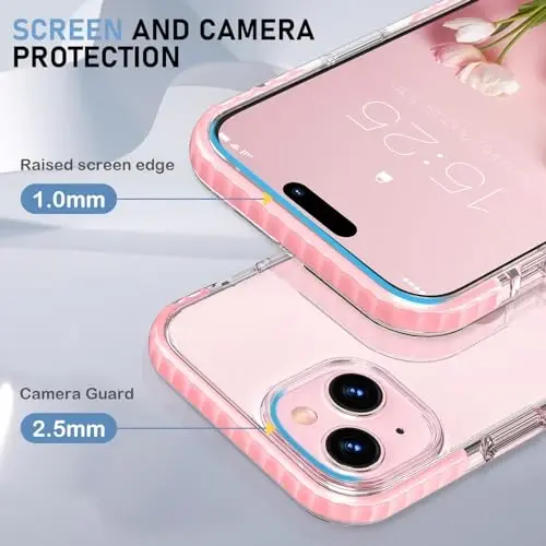 MATEPROX Compatible with iPhone 15 Plus Case, Clear Thin Slim Crystal Transparent Cover Shockproof Bumper Case for iPhone 15 Plus 6.7