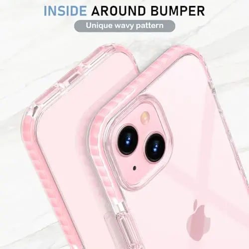 MATEPROX Compatible with iPhone 15 Plus Case, Clear Thin Slim Crystal Transparent Cover Shockproof Bumper Case for iPhone 15 Plus 6.7