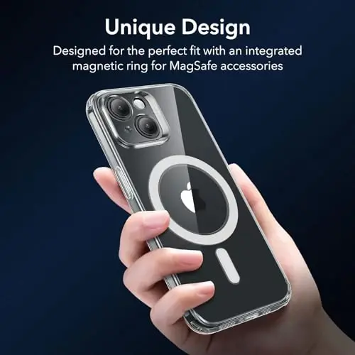 iPhone 15 Plus uchun ESR g‘ilofi, MagSafe bilan mos, harbiy darajadagi himoya, sarg‘ayish va chizilishga qarshi, iPhone 15 Plus uchun magnitli telefon g‘ilofi, Zero Series, shaffof - 10