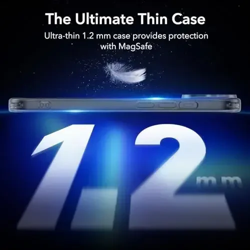 iPhone 15 Plus uchun ESR g'ilofi, MagSafe bilan mos, harbiy darajadagi himoya, sarg'ayish va tirnalishga chidamli, iPhone 15 Plus uchun magnitli telefon g'ilofi, Zero Series, muzli qora - 2